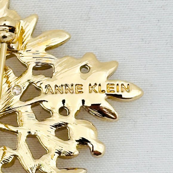 Anne Klein Brooch w/Faux Pearls and Rhinestones - New in Box - Picture 6 of 8